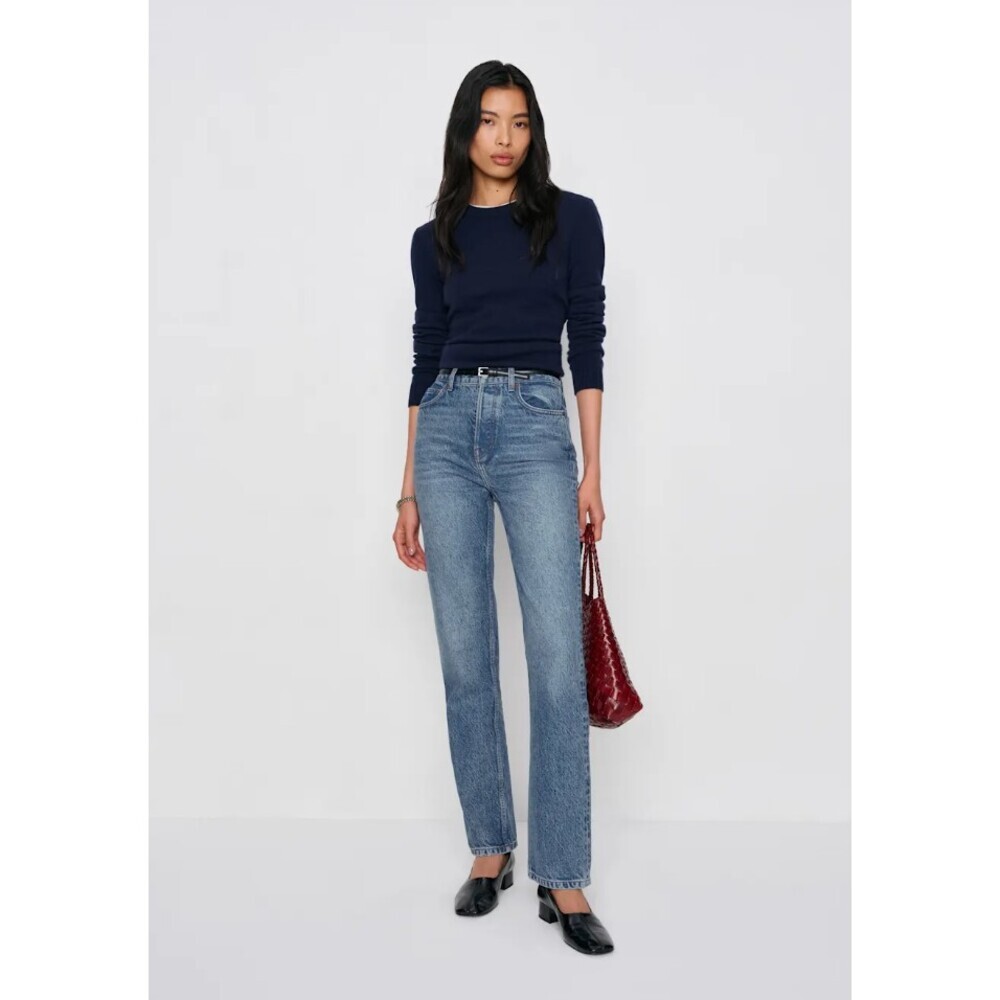 Reformation Cynthia High Rise Straight Jeans in Colorado Medium Wash Size 25